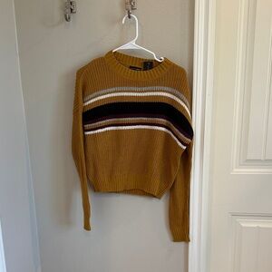 Ambiance Mustard Striped Sweater